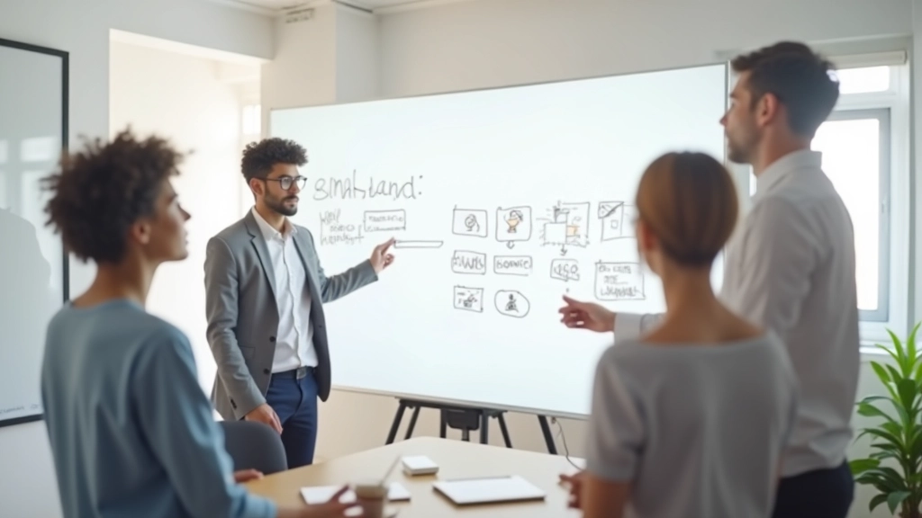 Team creativo di AnimaScript Studio S.r.l. che discute di metafore visive durante una sessione di brainstorming